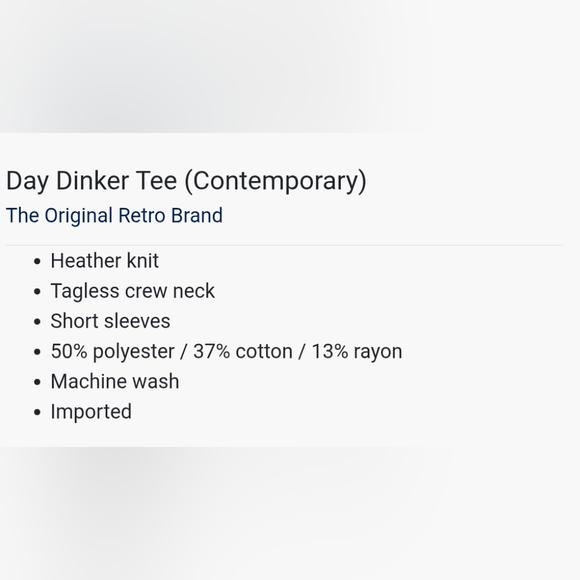 NWT Men's S Original Retro Brand Gray Pickleball Graphic T-Shirt, Day Dinker - Picture 8 of 8